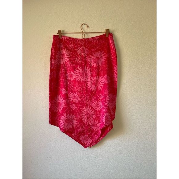 Vintage Y2k express silk floral print skirt size 12 - Picture 4 of 7